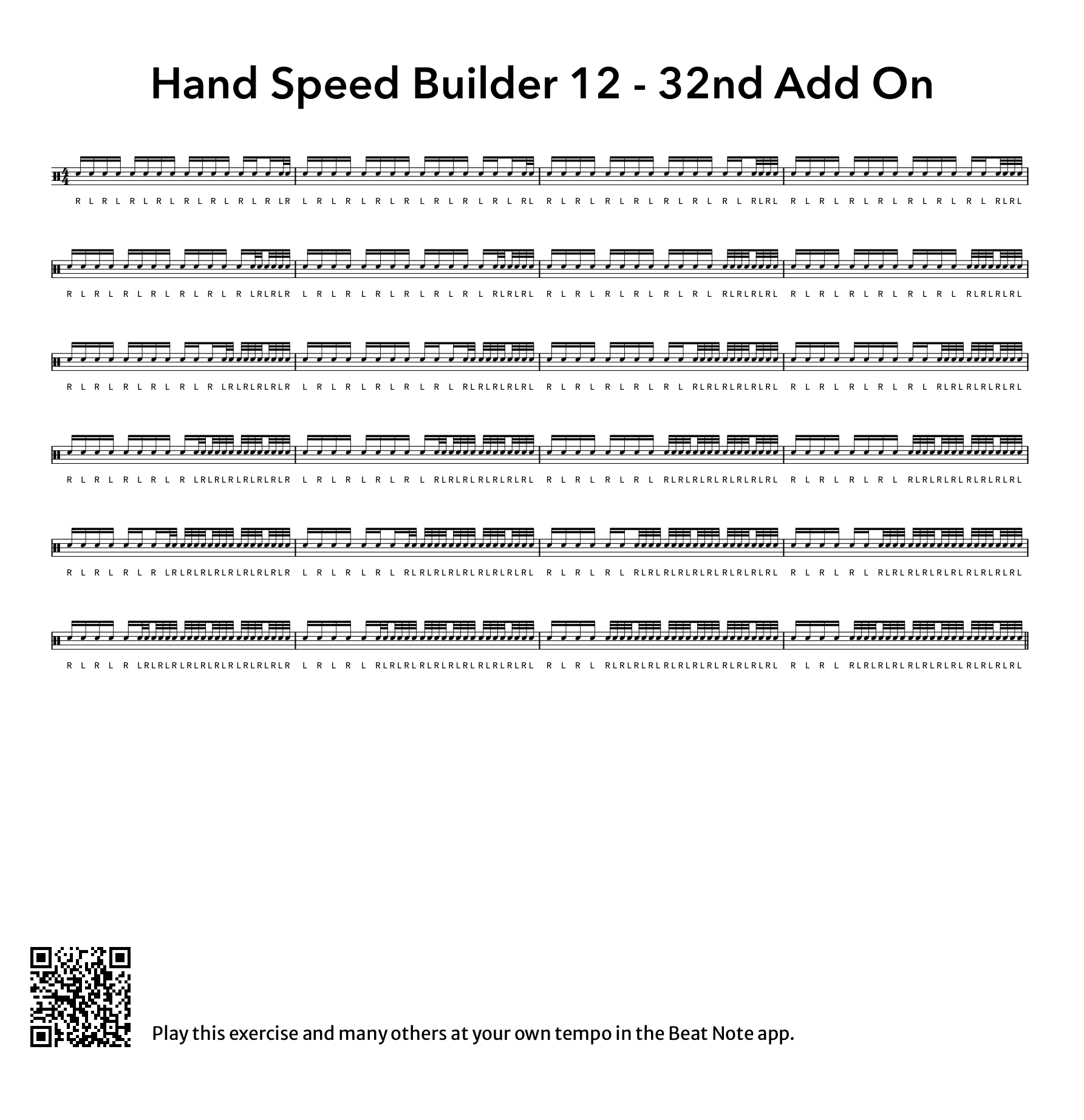 12. 32nd Add On - Drum Notation