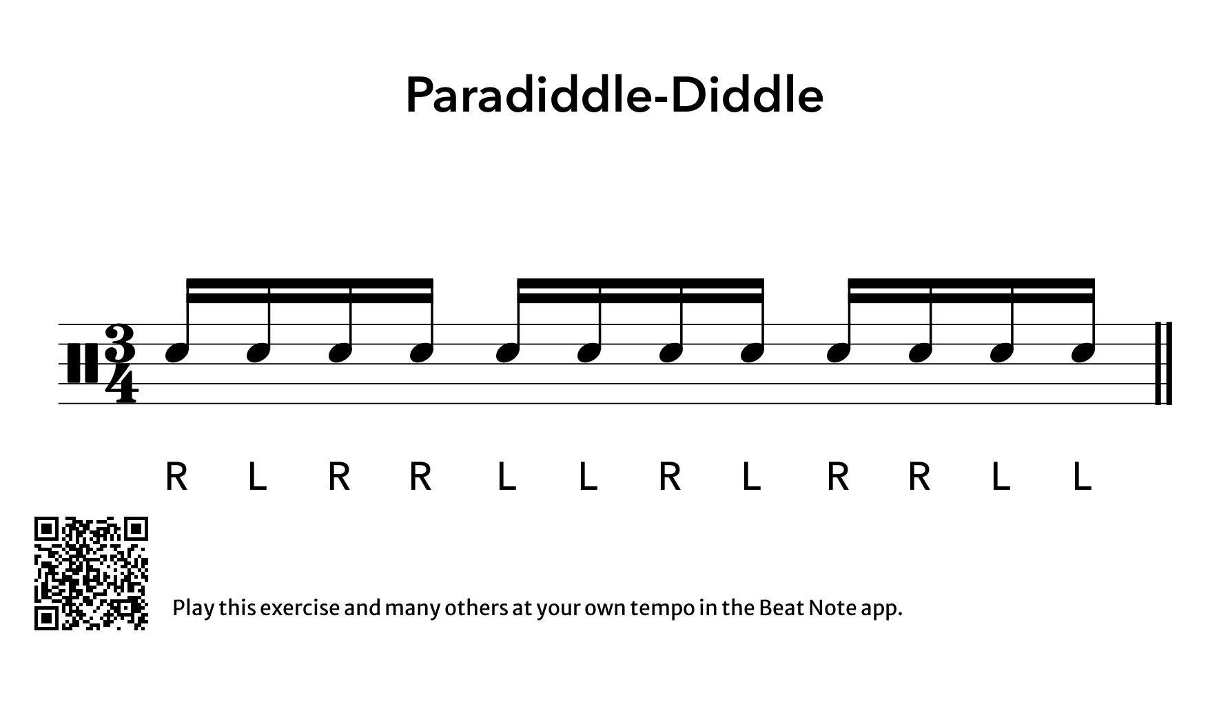 Paradiddle-Diddle - Drum Notation