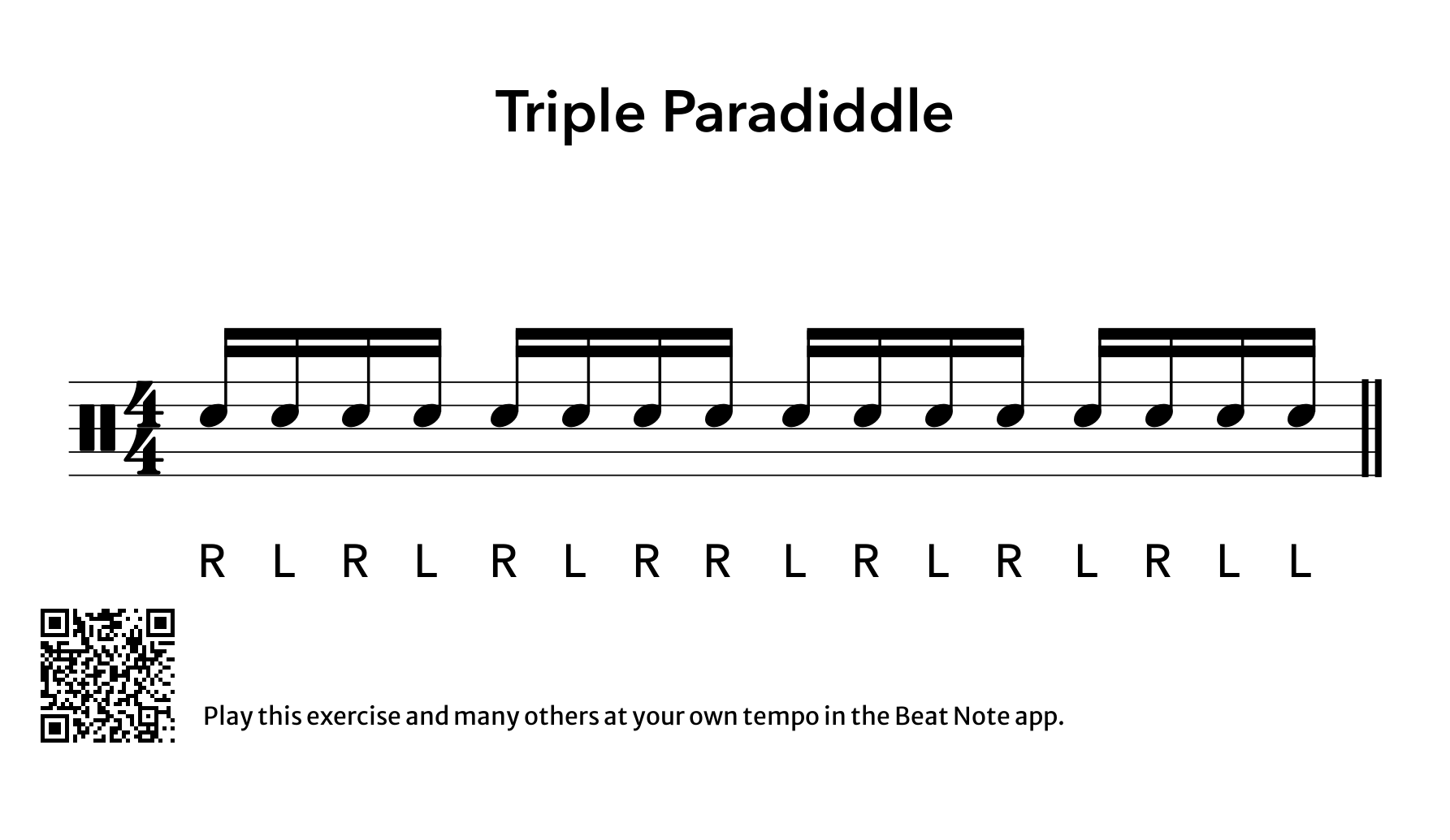 Triple Paradiddle - Drum Notation