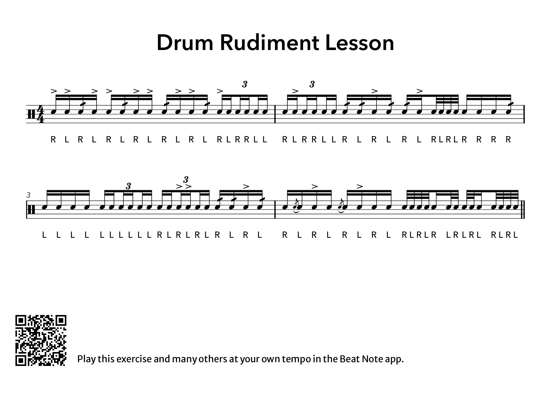 Drum Rudiment Lesson - Drum Notation