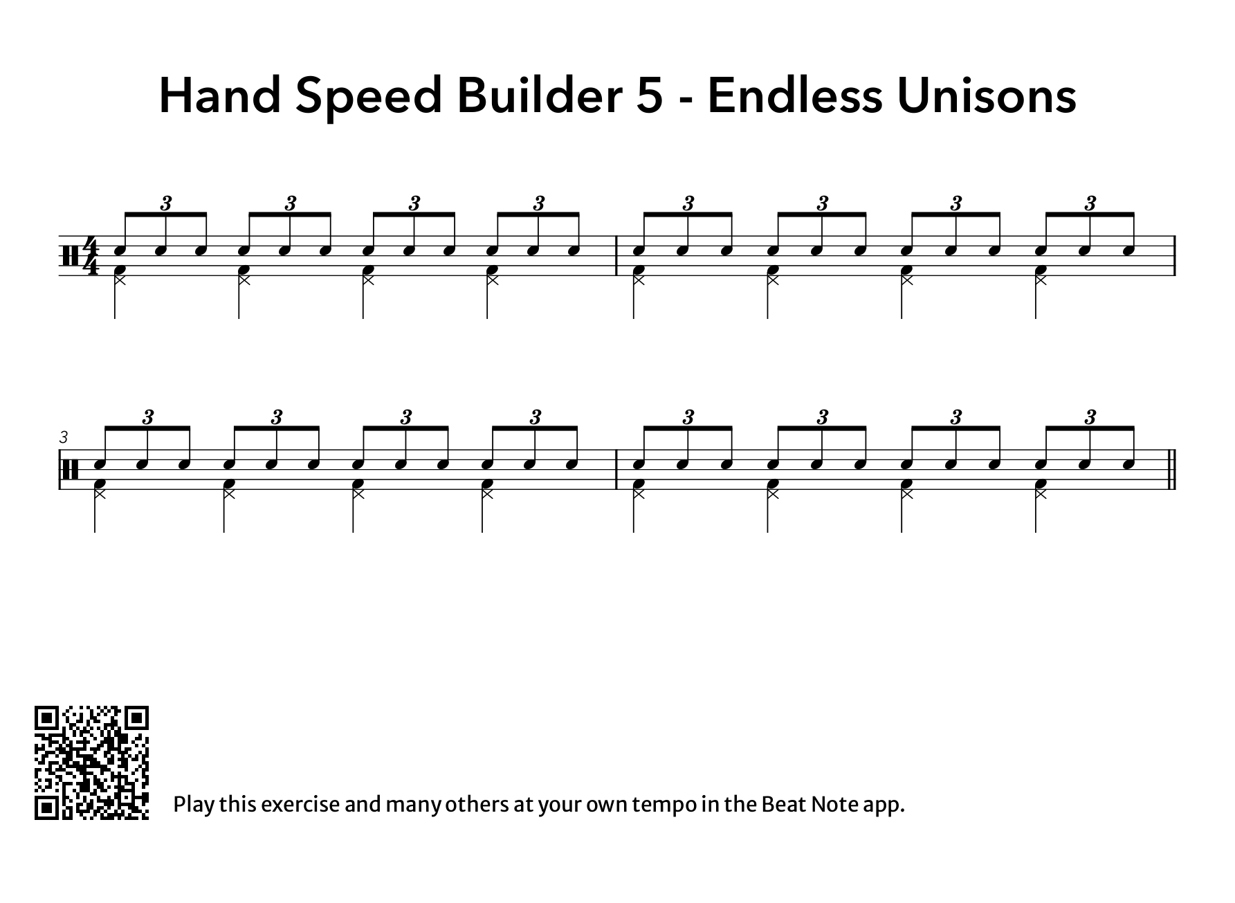 5. Endless Unisons - Drum Notation