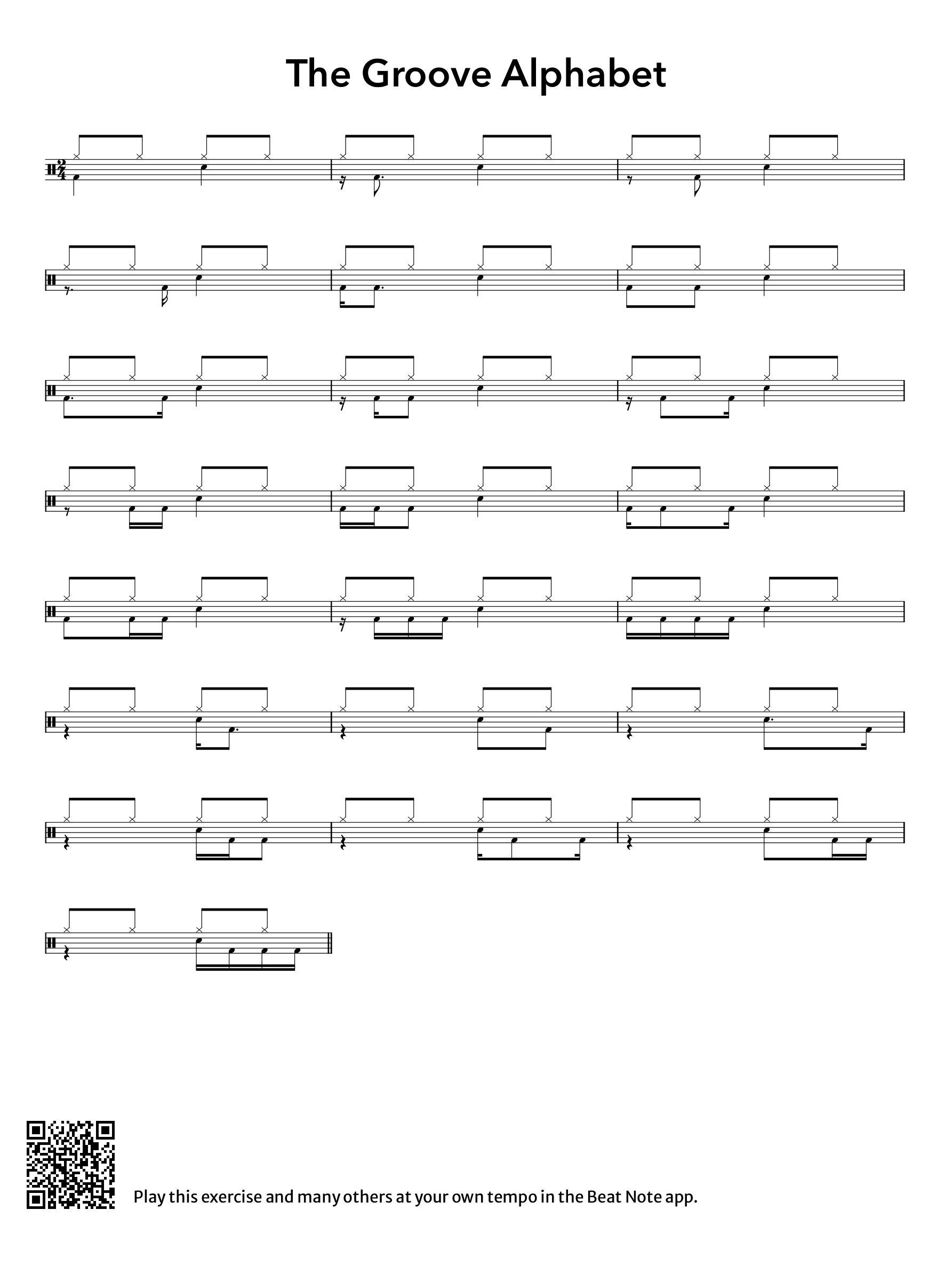 The Groove Alphabet - Drum Notation