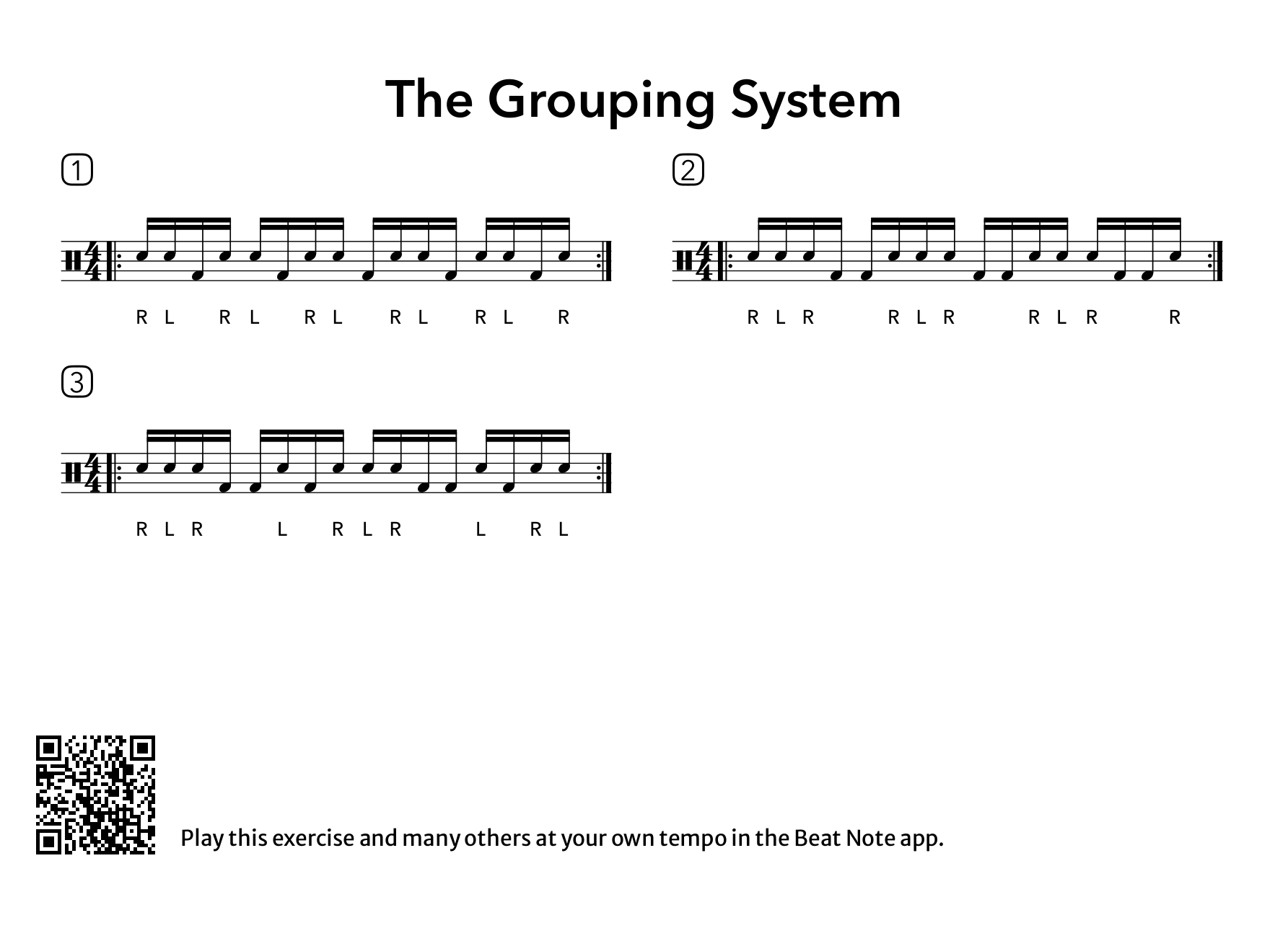 The Grouping System - Drum Notation