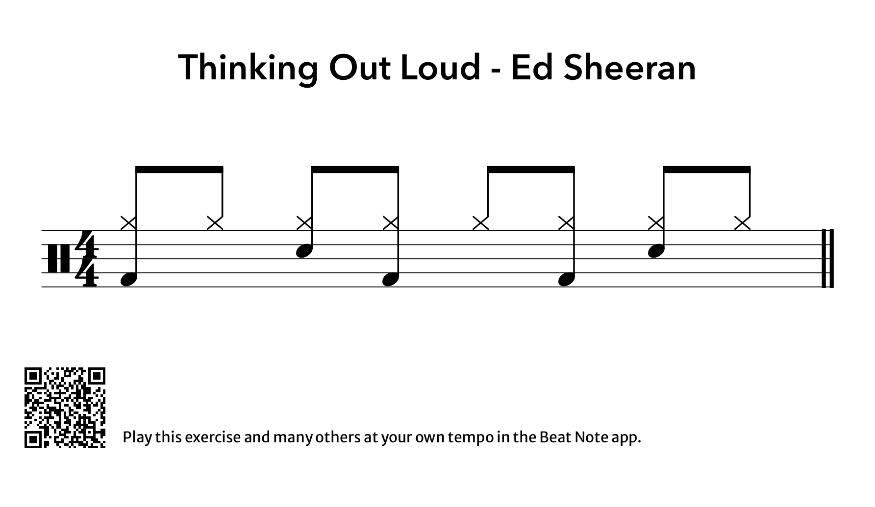 Thinking Out Loud - Ed Sheeran - Drum Notation