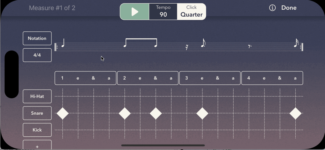 beat note image showing real-time playback without audio