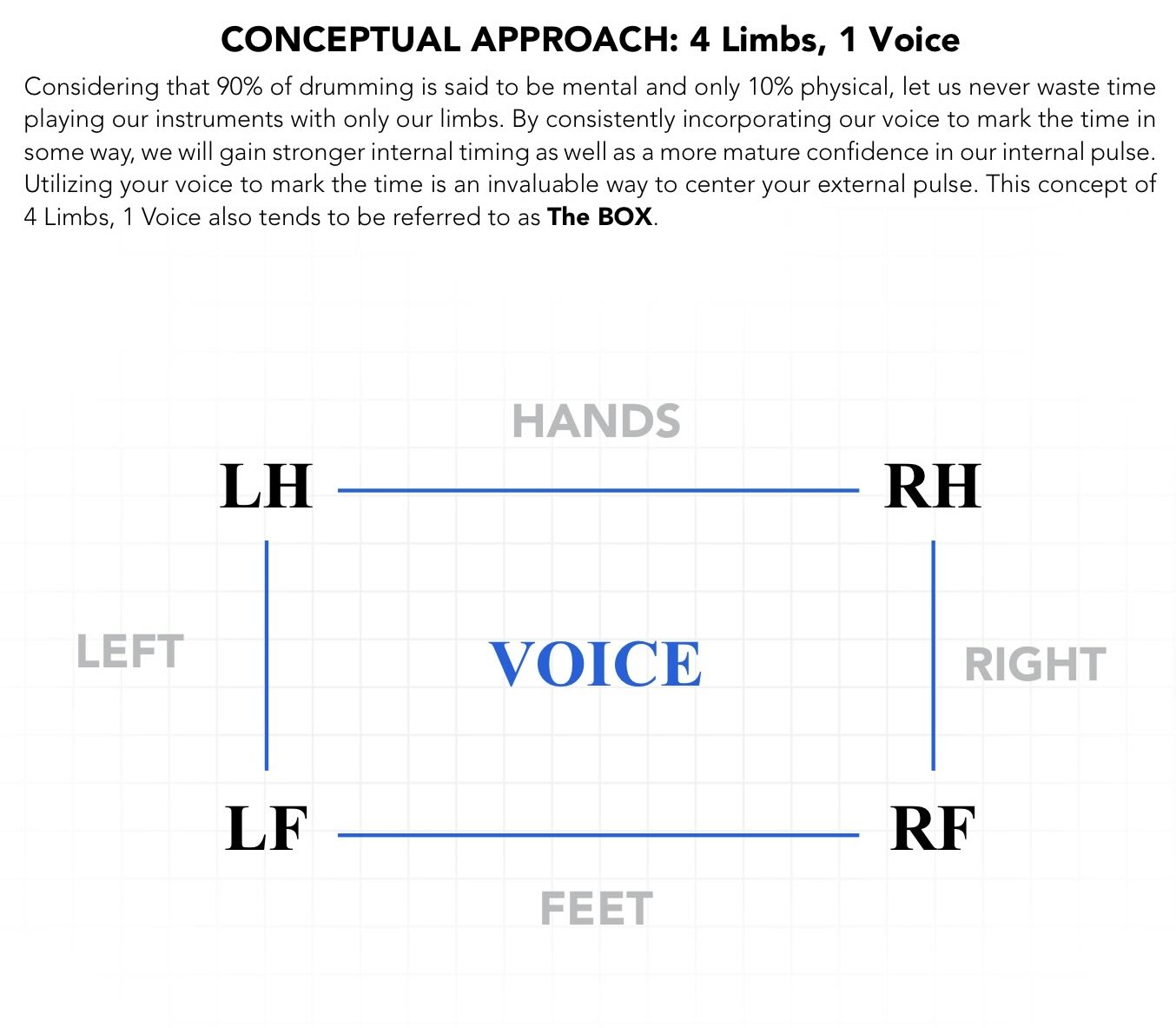 CONCEPTUAL APPROACH: 4 Limbs, 1 Voice